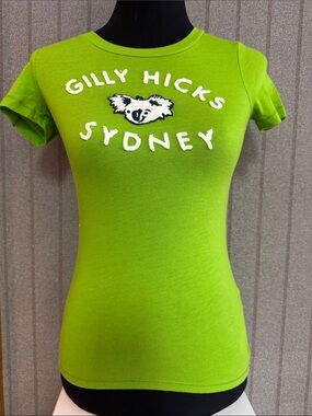 New Gilly Hicks Girls Tee top Green Size XS